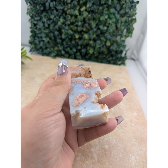 Pink Petal agate cotton candy agate tower quartz crystal druzy girly witch - Picture 6 of 6